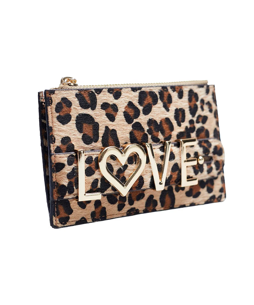 Personalized Cheetah Leather Wallet | Handmade Genuine Calfskin