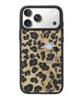 Personalized Cheetah Leather iPhone Case | Handmade Genuine Calfskin
