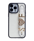 Personalized White Leather iPhone Case | Handmade Genuine Calfskin