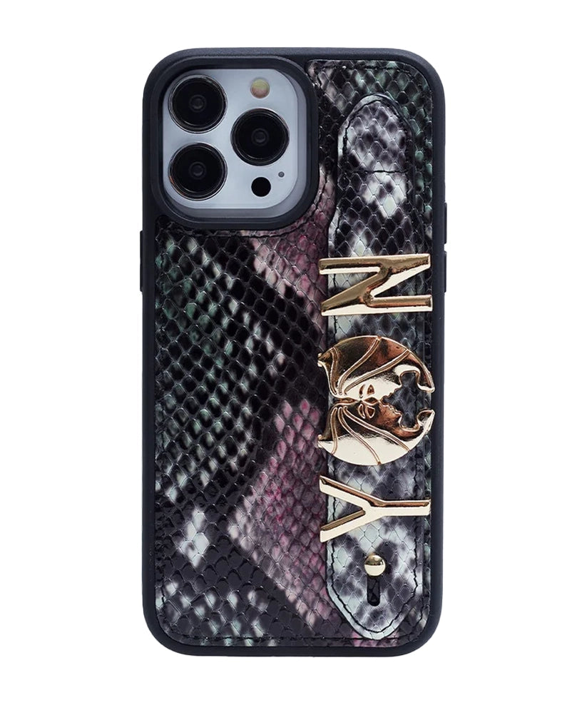 Personalized Multicolor Leather iPhone Case | Handmade Genuine Calfskin