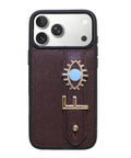 Personalized Maroon Leather iPhone Case | Handmade Genuine Calfskin