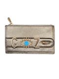 Personalized Gold Leather Wallet | Handmade Genuine Calfskin