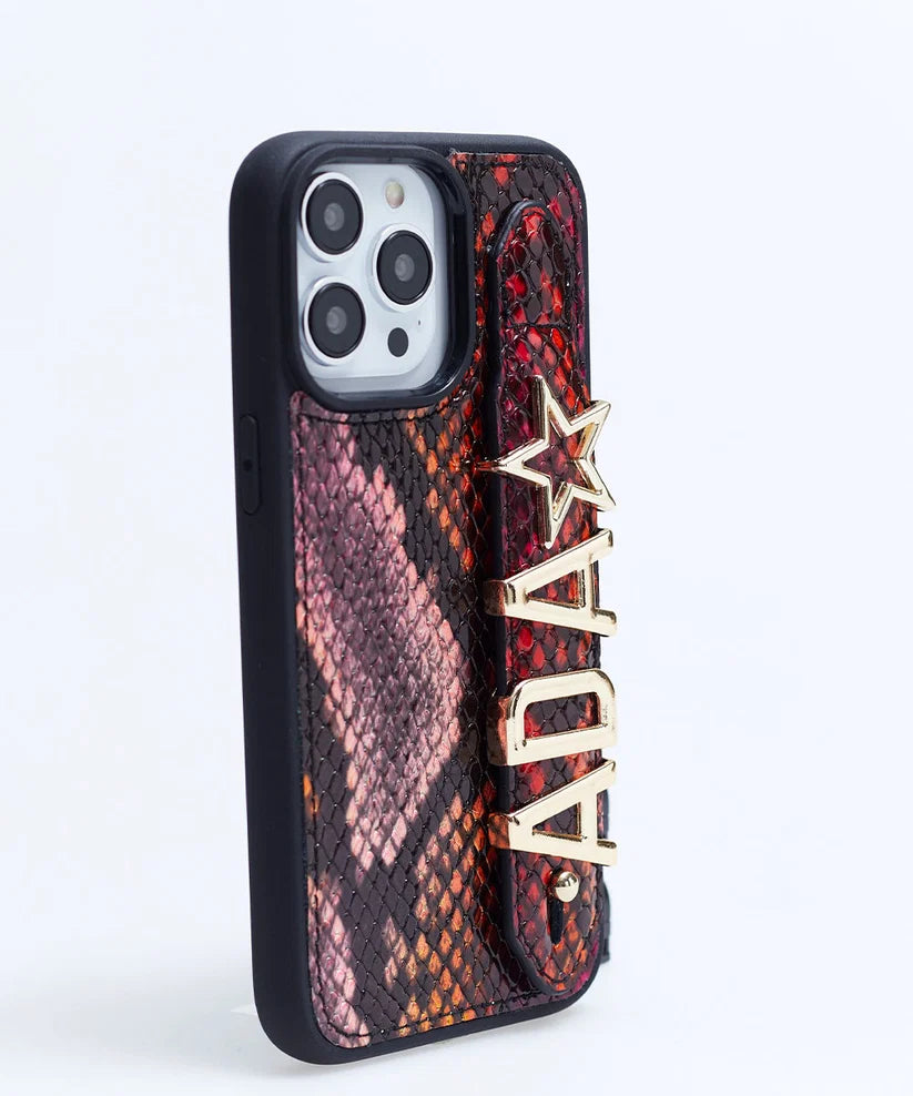 Personalized Multicolor Leather iPhone Case | Handmade Genuine Calfskin