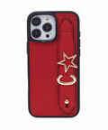 Personalized Red Leather iPhone Case | Handmade Genuine Calfskin