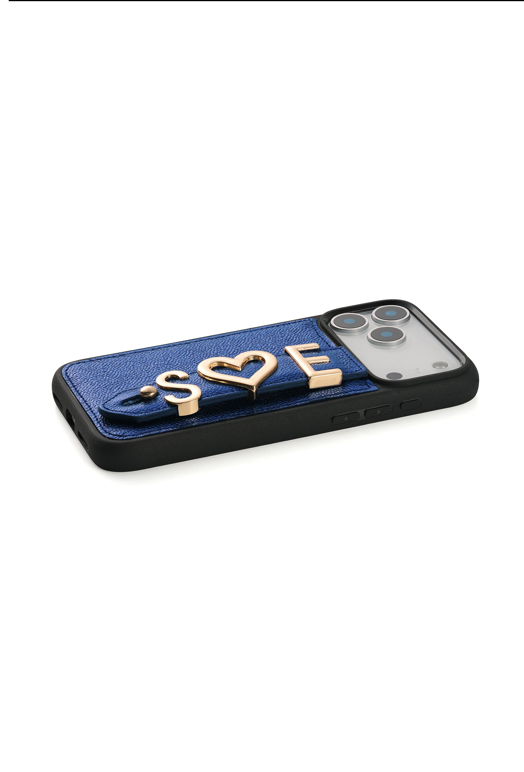 Personalized Navy Leather iPhone Case | Handmade Genuine Calfskin