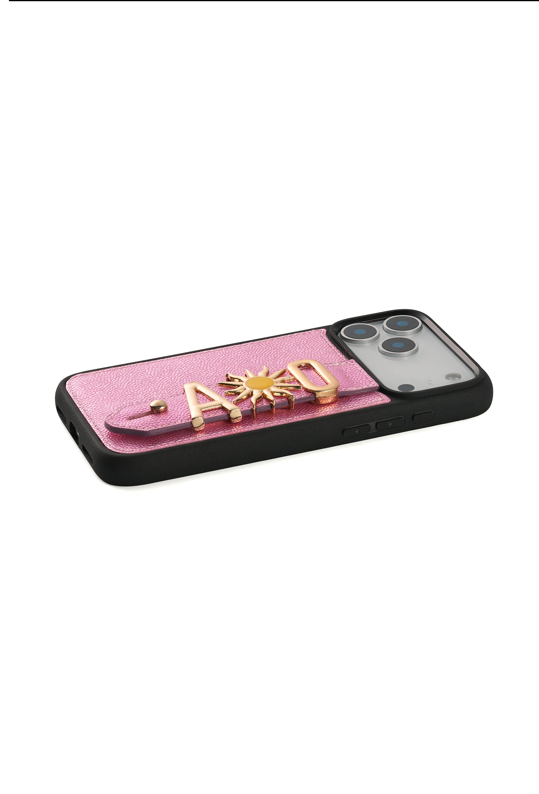 Personalized Pink Leather iPhone Case | Handmade Genuine Calfskin
