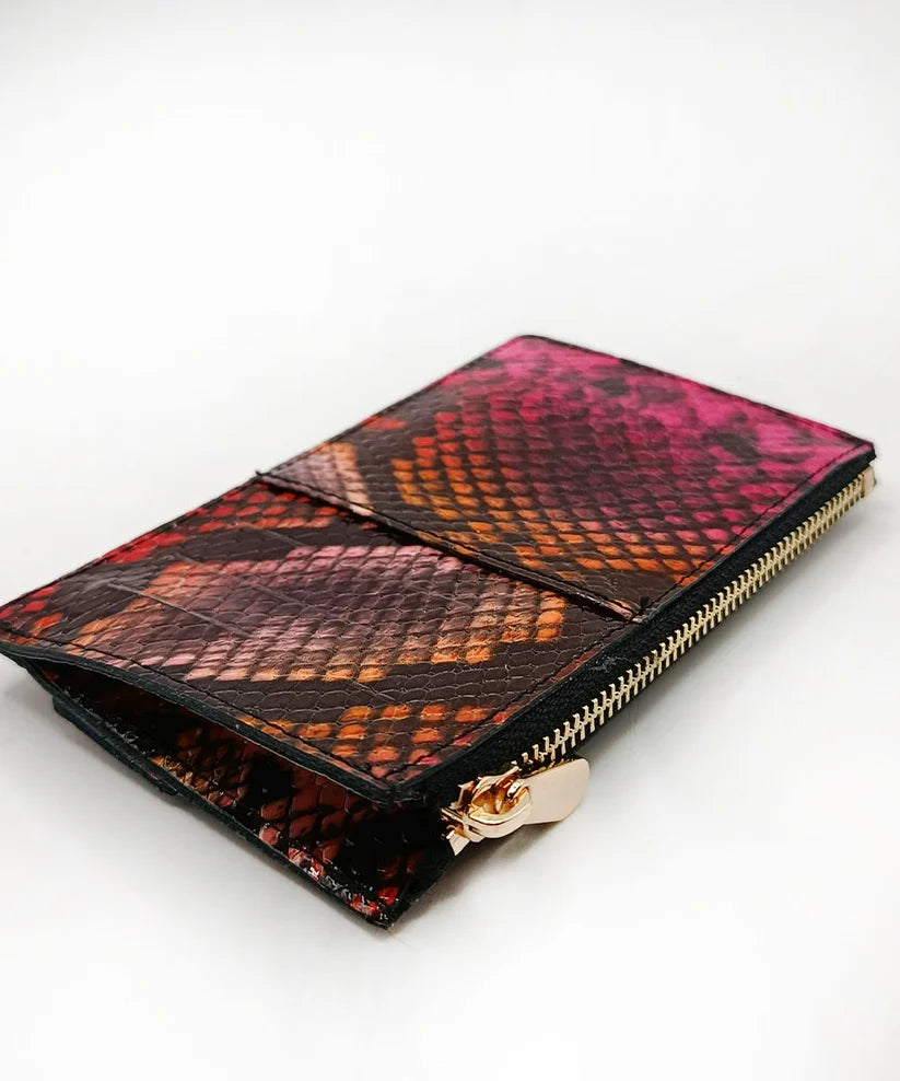 Personalized Multicolor Leather Wallet | Handmade Genuine Calfskin