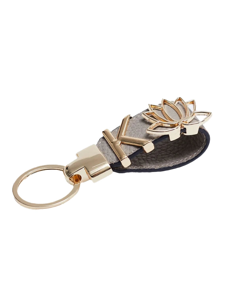 Personalized Mink Leather Keychain with Custom Letter