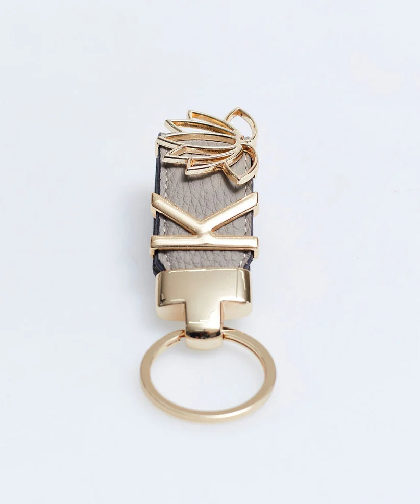 Personalized Mink Leather Keychain with Custom Letter